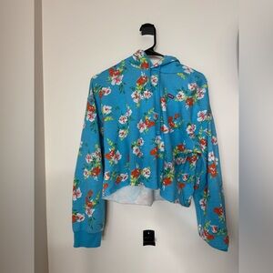 Levi's Light Blue Hoodie with Floral Accents